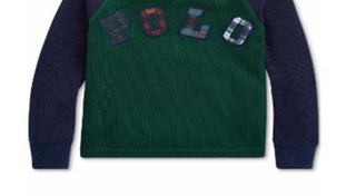 Ralph Lauren Infantil Menino Tricô Waffle com Capuz Térmico Verde Tamanho 4T