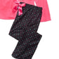 Conjunto de pijama de 2 peças para meninas grandes Max &amp; Olivia, rosa, tamanho grande
