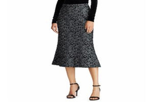 Vestido de veludo com renda Ralph Lauren feminino, preto, tamanho 18