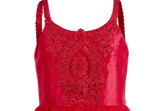 Vestido de malha com lantejoulas rosa e violeta para meninas grandes, tamanho 8, vermelho