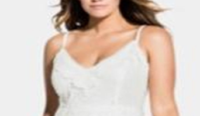 Vestido de renda plus size feminino City Chic, branco, tamanho 20W