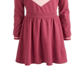 Vestido de moletom Chevron para meninas grandes da Epic Threads, tamanho grande, vermelho
