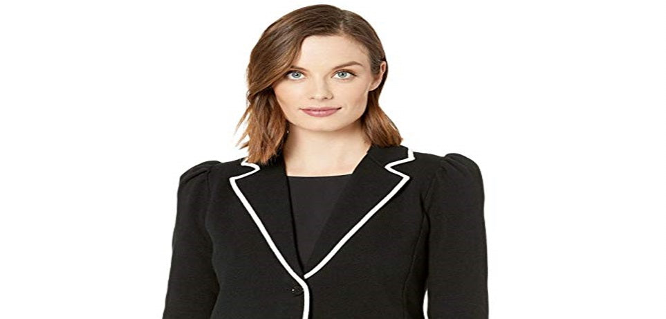 Ralph Lauren Blazer Feminino TrimCotton Blend Preto Tamanho GG