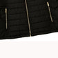 Calvin Klein Colete Feminino Gola de Pele Preto Tamanho M