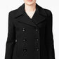 Calvin Klein Casaco Feminino de Lã e Caxemira, Preto, Tamanho 4