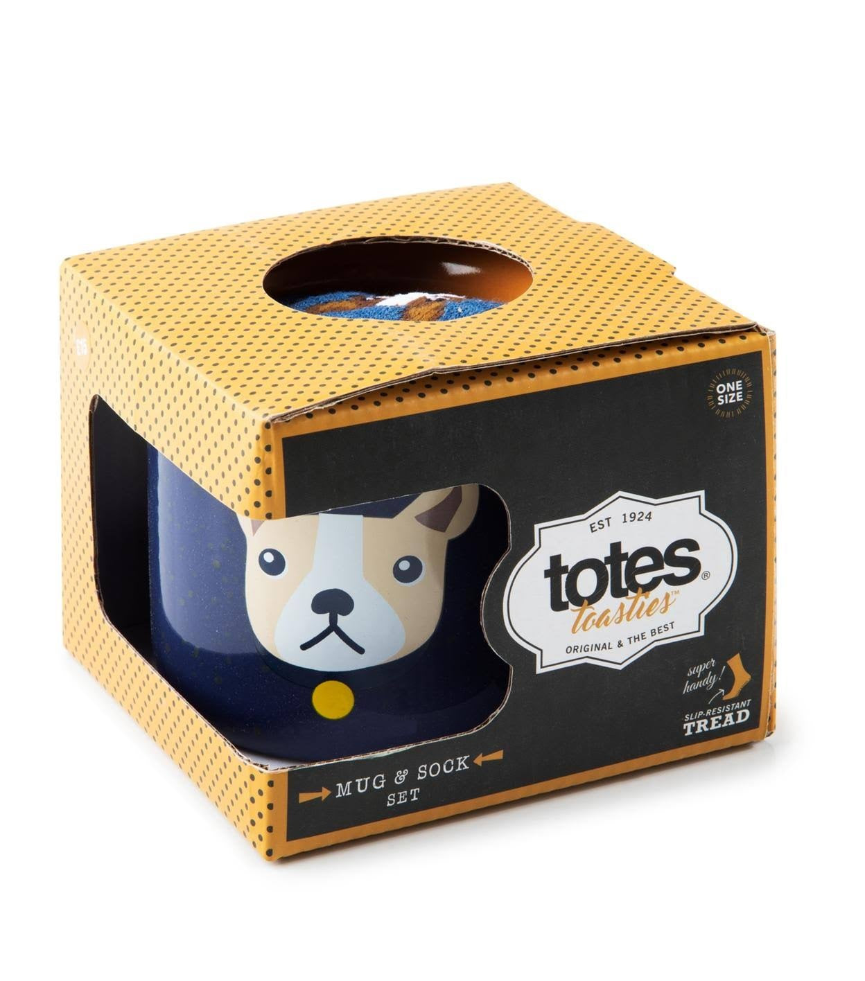 Caneca estampada animal masculina de 2 peças, azul, tamanho regular