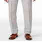Calça social masculina Ralph Lauren Classic Fit Ultraflex Total Comfort em lã cinza, tamanho 42x30
