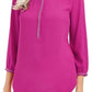 Blusa feminina plissada nas costas, rosa, tamanho XS, da coleção JM