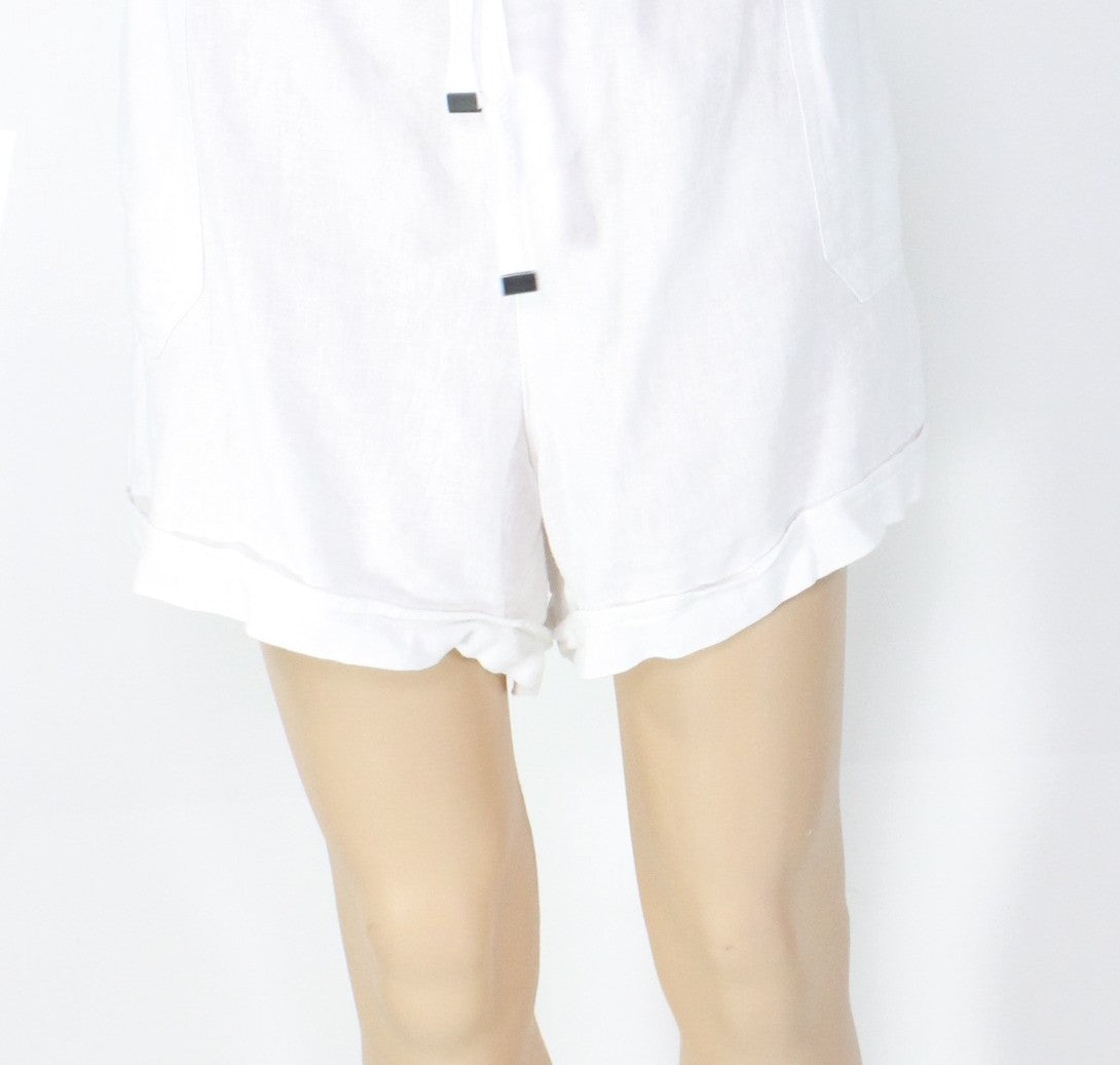 Shorts Feminino Style &amp; Co Cintura Média Com Cordão Branco Tamanho P