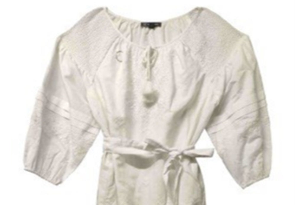 Vestido feminino com decote em V e borlas, tamanho médio, da INC International Concepts