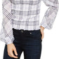 INC International Concepts Top xadrez metálico feminino branco tamanho pequeno extragrande