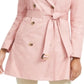 Casaco trench coat feminino clássico liso Charter Club rosa tamanho XX-G