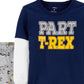 Conjunto de camiseta e calça estampada Carter's Baby Boy, 2 peças, algodão, estampa T-Rex, azul, tamanho 9MOS