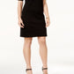 Vestido feminino Karen Scott de algodão com manga cotovelo, preto, tamanho pequeno P/M