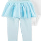 Body 'Magical Like Mommy' da Carter's Girl e leggings tutu listradas em água, tamanho 18MOS, branco