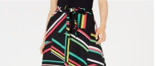 Saia estampada feminina Bar III preta tamanho 4