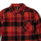 Camisa xadrez de flanela Volcom Big Boy's Cotton Modern Fit, marrom, tamanho 2XL
