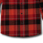 Camisa xadrez de flanela Volcom Big Boy's Cotton Modern Fit, marrom, tamanho 2XL
