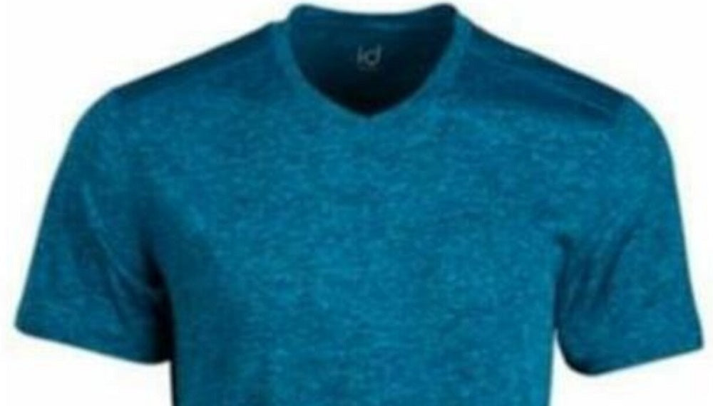 Blusa feminina estampada Ideology, manga curta, gola V, azul, tamanho XXX-G