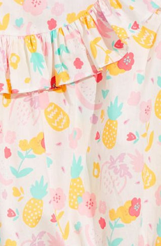 Macacão de algodão com estampa de frutas tropicais First Impressions para bebês meninas, tamanho 3-6 meses