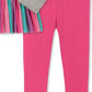 Conjunto de túnica e leggings de unicórnio de manga comprida para meninas da Kids Headquarters, cinza, tamanho 6 a 9 meses