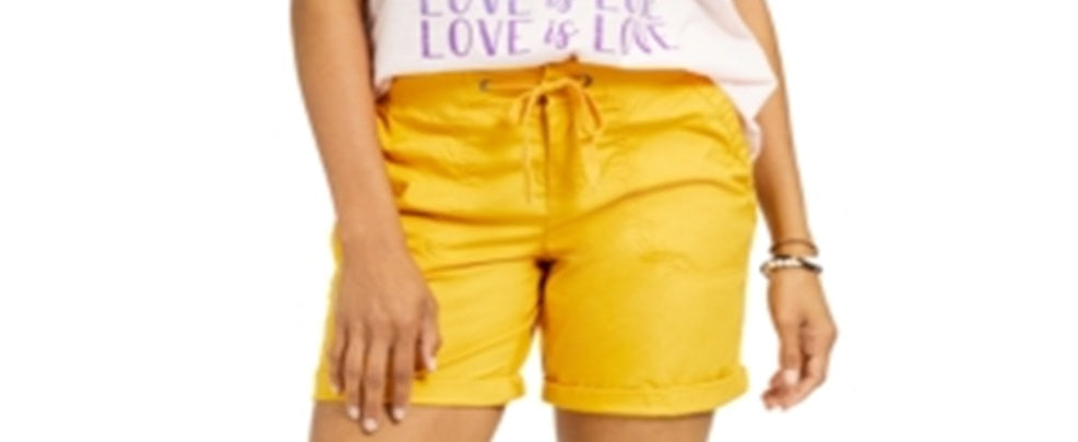 Bermuda feminina Style &amp; Co marrom tamanho grande