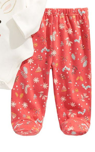 Conjunto de macacão e calça de algodão First Impressions Baby Girl, 2 peças, rosa, tamanho 6-9 meses