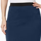 Saia lápis feminina Alfani abaixo do joelho, azul, tamanho XS