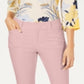 Calça feminina Charter Club Newport Tummy Control Slim Fit Rosa Tamanho 8
