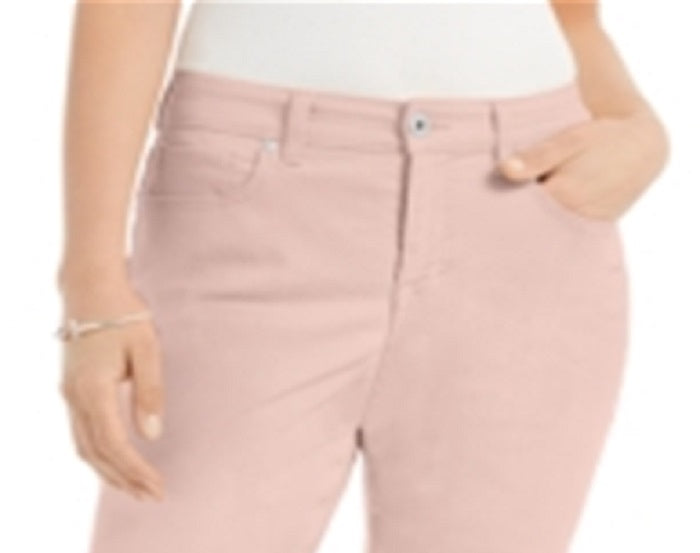 Calça Capri Curvy Feminina Style &amp; Co Rosa Tamanho 18