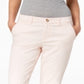 Calça feminina Maison Jules com bolsos e zíper, perna reta, rosa, tamanho 8