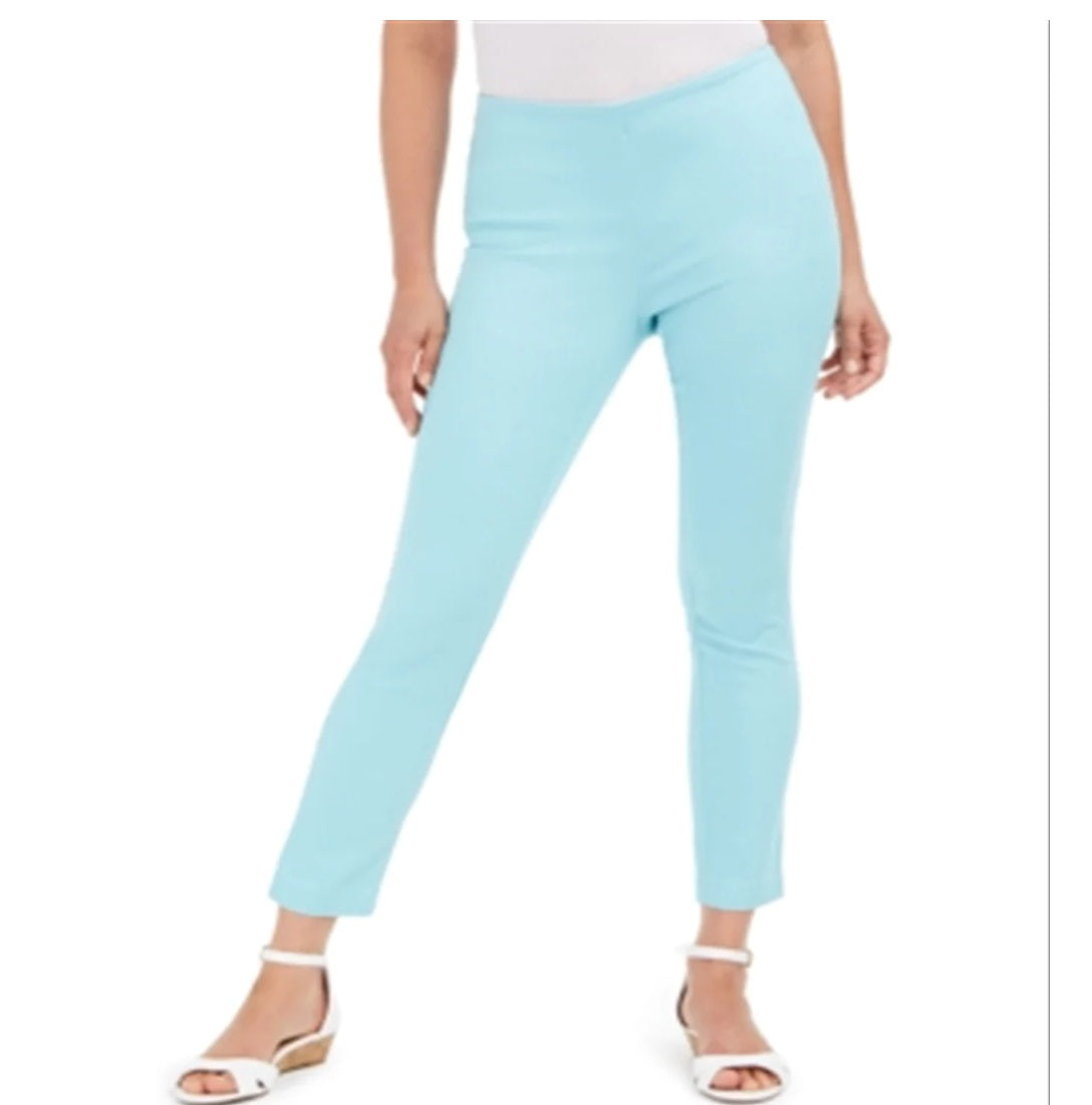 Calça curta feminina Charter Club Chelsea Twill com controle de barriga, azul, tamanho 8