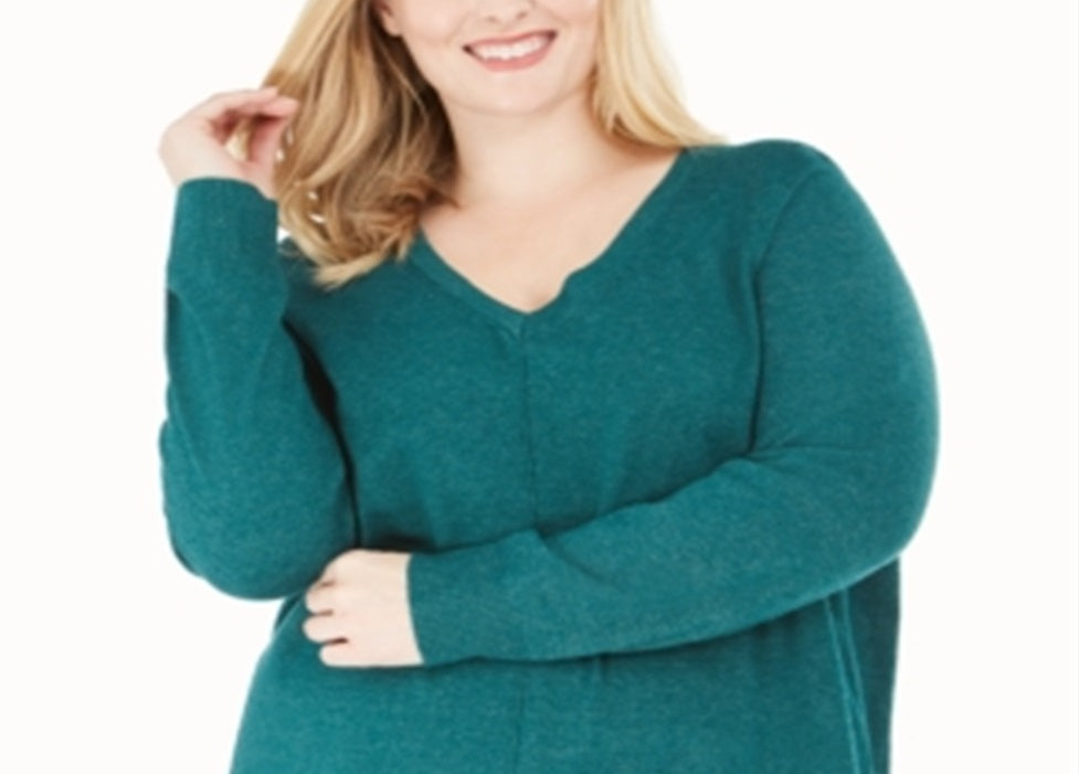 Karen Scott Suéter Feminino Gola V Verde Tamanho 3X