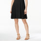 Vestido evasê de manga curta feminino Style &amp; Co, preto, tamanho XS