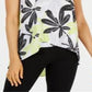 Blusa feminina Alfani com estampa cruzada frontal, verde, tamanho pequeno M
