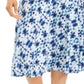 Saia MIDI estampada feminina JM Collection Azul Tamanho XS