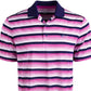 Camisa polo listrada masculina Attack Life By Greg Norman Roadmap, roxa, tamanho P
