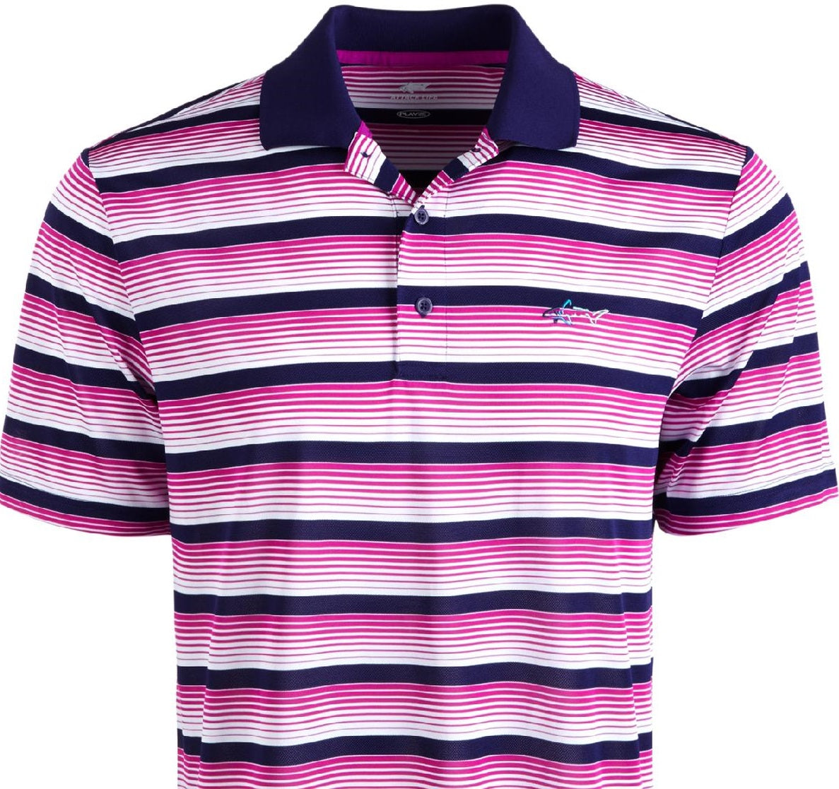 Camisa polo listrada masculina Attack Life By Greg Norman Roadmap, roxa, tamanho P