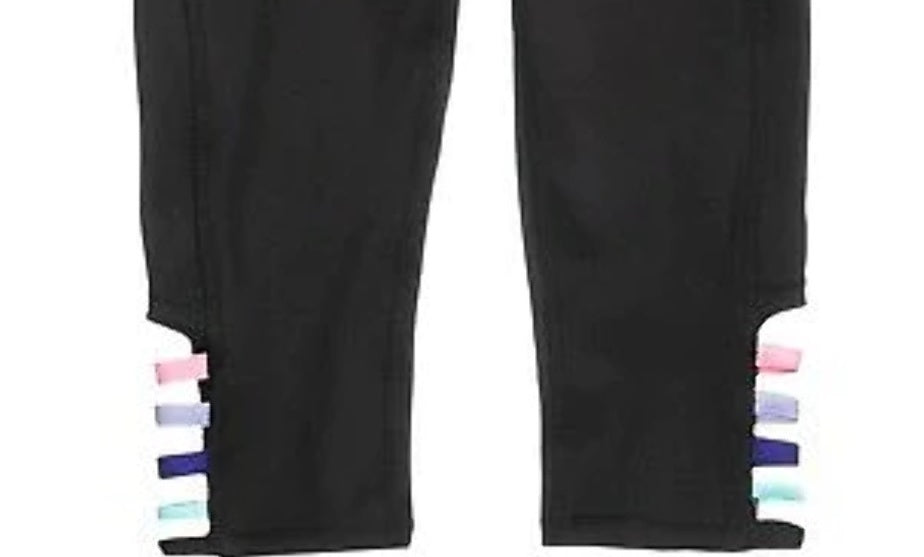 Legging Capri Ideology Big Girl's Cage Preta Tamanho P 7/8