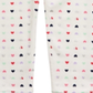 Leggings estampadas de coração para meninas First Impressions, tamanho 3, branca