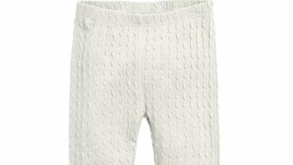 Legging texturizada infantil First Impressions para meninas, branca, tamanho 3 T