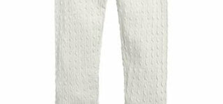 Legging texturizada infantil First Impressions para meninas, branca, tamanho 3 T