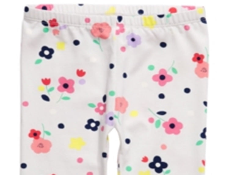 Leggings elásticas para bebês meninas First Impressions, brancas, tamanho 6-9 M