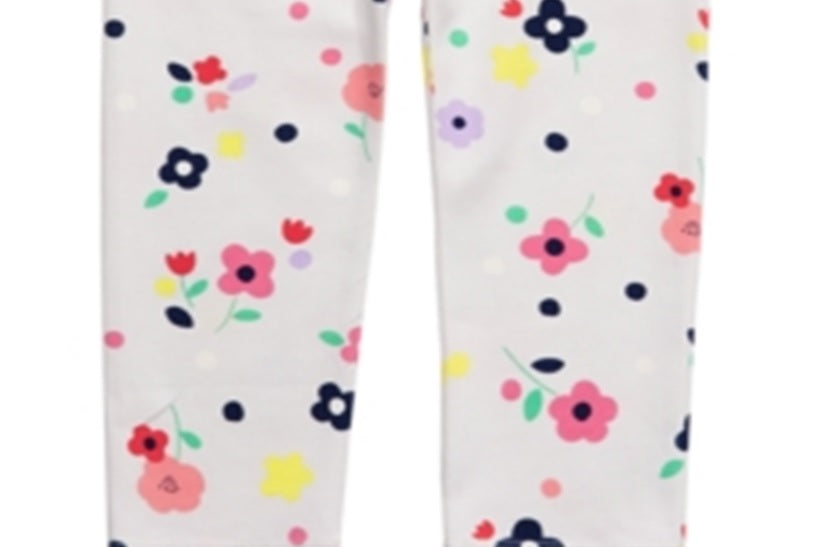 Leggings elásticas para bebês meninas First Impressions, brancas, tamanho 6-9 M