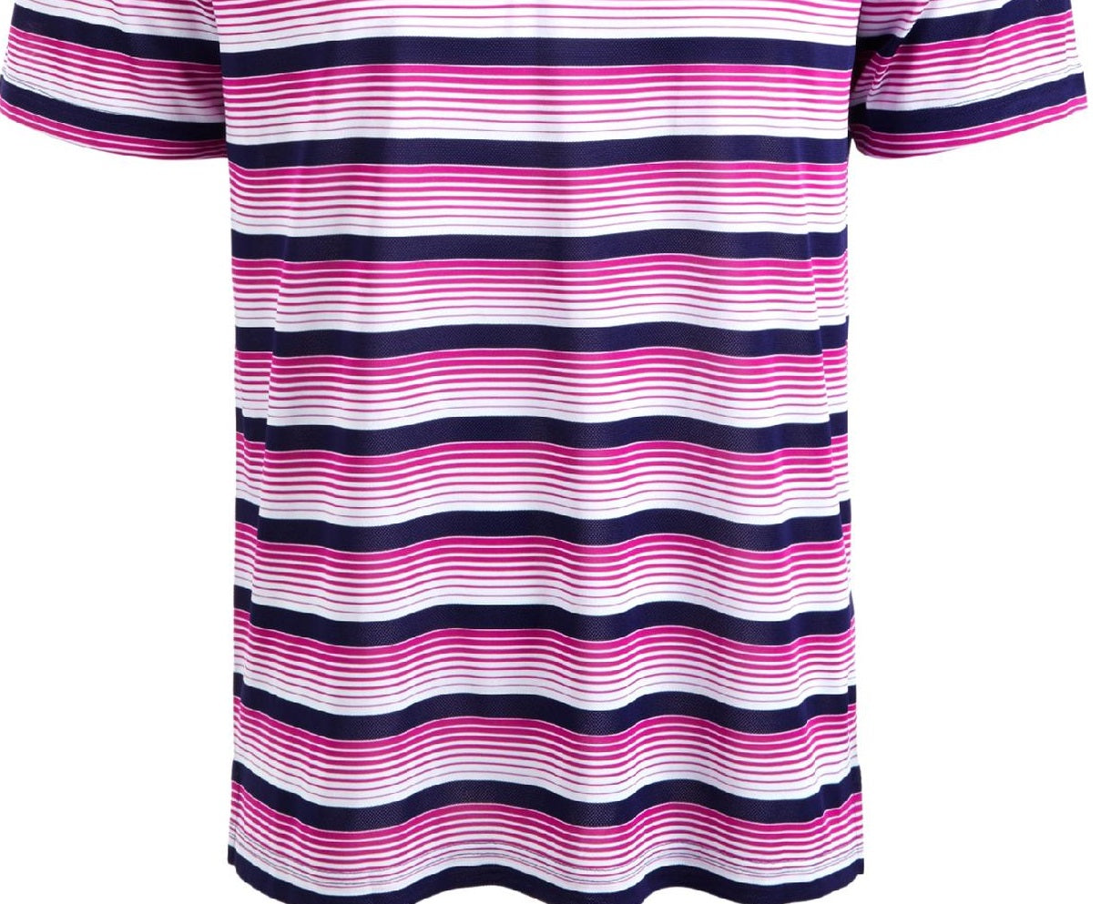 Camisa polo listrada masculina Attack Life By Greg Norman Roadmap, roxa, tamanho G
