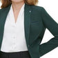 Tommy Hilfiger French Terry Blazer Feminino 1 Botão Verde Tamanho 10