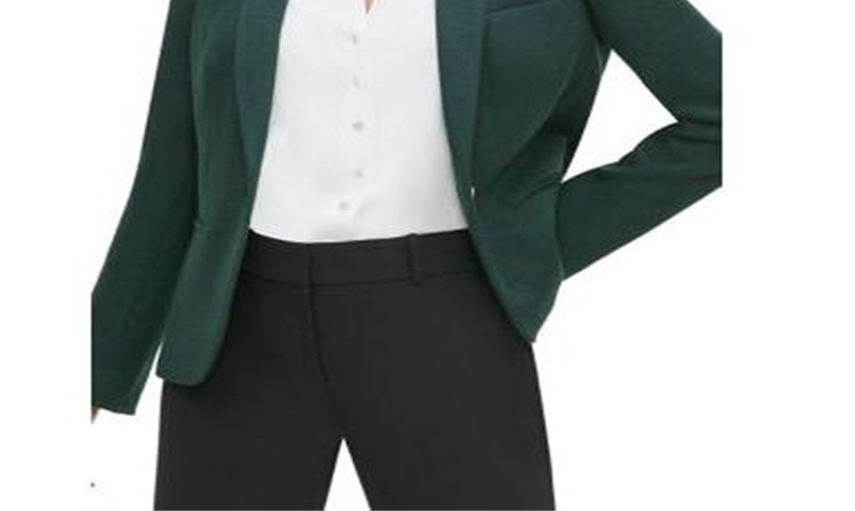 Tommy Hilfiger French Terry Blazer Feminino 1 Botão Verde Tamanho 10