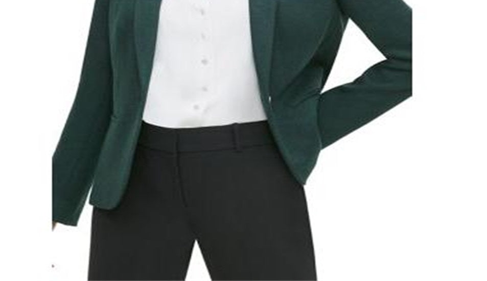 Jaqueta feminina Tommy Hilfiger de manga comprida com botões French Terry, verde, tamanho 12