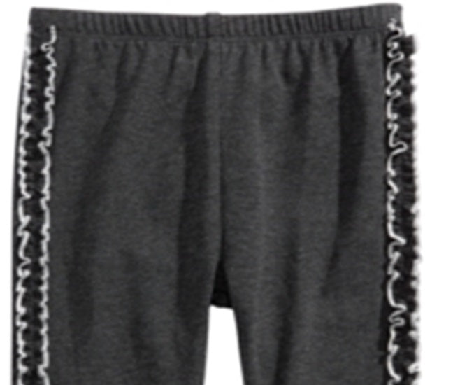 Leggings com babados laterais para meninas First Impressions, cinza, tamanho 4T