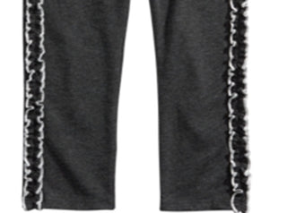 Leggings com babados laterais para meninas First Impressions, cinza, tamanho 4T